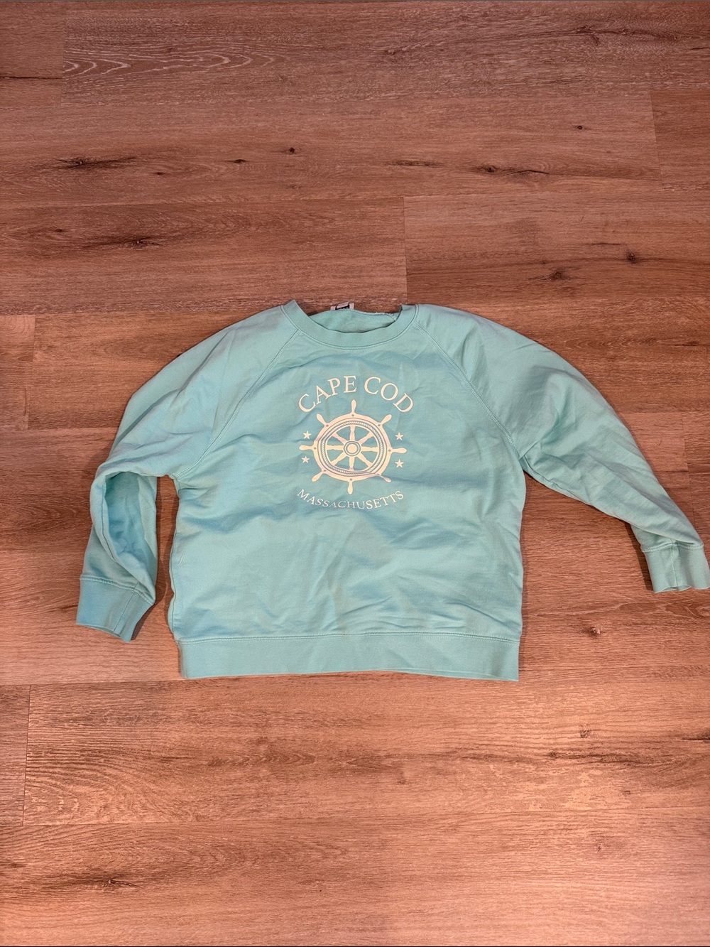 J. Crew Cape Cod Graphic Crewneck Sweater - Light Aqua